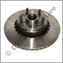 Brake disc front 700 Girling/Bendix 82-87 (15"/287 mm ventilated with hub)