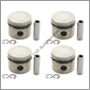 Piston set with rings, B18 +030" (NB! Kit with 4 pistons)