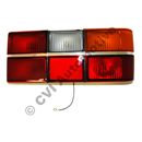 Taillamp 240 79-89 chrome RH (with fog light: not for USA)