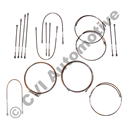 Brake pipe set, AZ B20 dual-circuit (LHD) '69-'70 (Copper-Nickel)