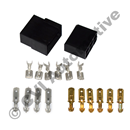 Connector box kit black (complete), with correct cable connectors
