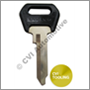 Key blank, B20/B30 ignition locks -'72 (cars with steering lock - so even 140 B18)