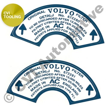 Stickers for air filters 672280/81 (1 pair)