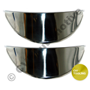Peaked headlamp caps (polished stainless)