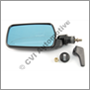 Door mirror 200 LHD 80-85 manual, LH (convex, not USA/Can/Japan)   Volvo OE
