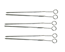Grillspett 25 cm, 6 st