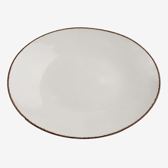 Tallrik flat 36x27 cm Fortuna Beige  utgått
