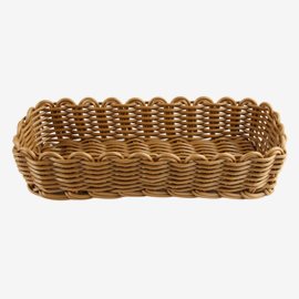 Bestickkorg 26,5x10 cm Brun