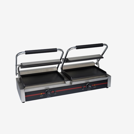 Klämgrill Dubbel räfflad/slät PG-2MC Köksbörsen