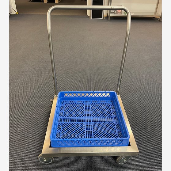 Diskkorgsvagn m handtag