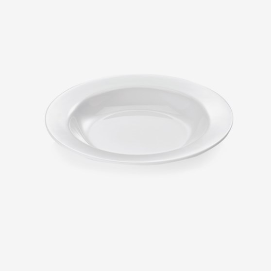 Melamin Tallrik djup vit D23 cm