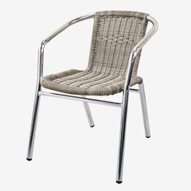 Stol Alu-Bistro mörkgrå