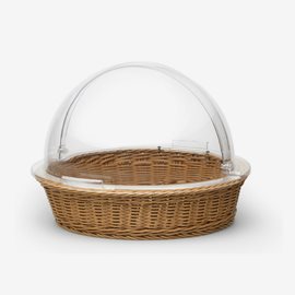Korg rund 40cm diam med Roll Top Lock, brun