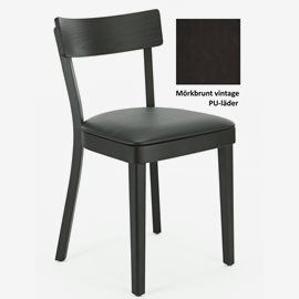 Stol Tura, wenge, mörkbrunt vintage PU-läder