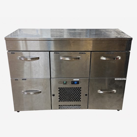 Kylbänk för drycker 5 GN 1/1-150 lådor