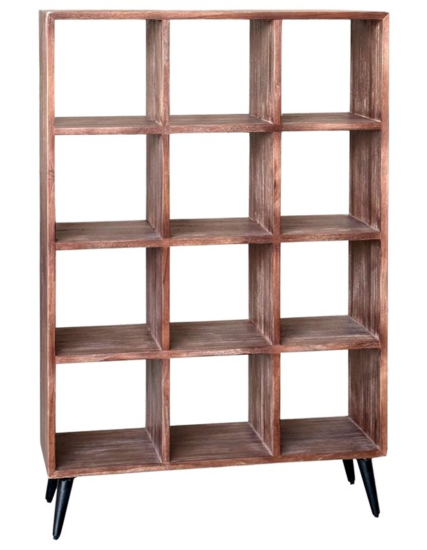 Bokhylla av återanvänd teak