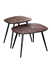 Set av soffbord av återvunnen teak 2-pack