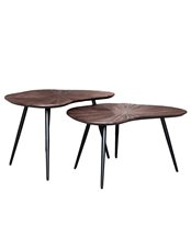 Set av soffbord av återvunnen teak 2-pack