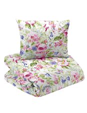 Bukett satin 2-dels påslakanset