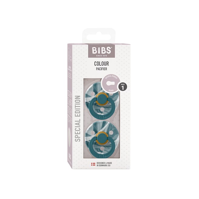 BIBS Colour 2-PACK Tie Dye Forest Lake White -1