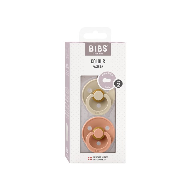 BIBS Colour 2-Pack Vanilla/Peach - 2