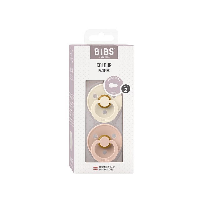 BIBS Colour 2-pack Ivory/Blush size 2