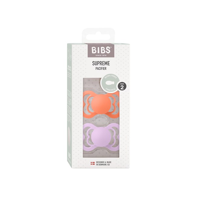 BIBS Supreme 2 pack Papaya/ Violet Sky - 2