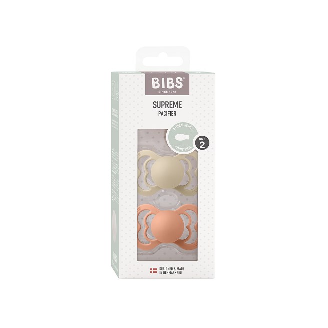 BIBS Supreme 2 pack Vanilla/Peach -2