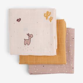 done by deer Burp cloth 3-pack GOTS Lalee Powder