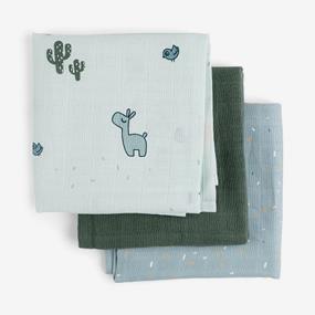 done by deer Burp cloth 3-pack GOTS Lalee Blue