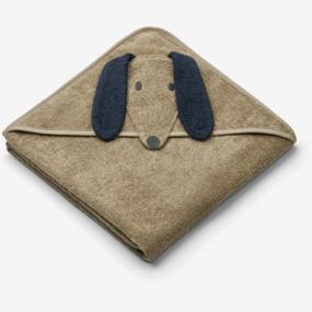 liewood Albert hooded towelDog / Oat mix