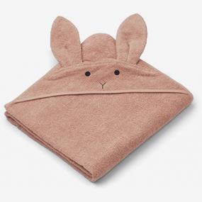 liewood Augusta hooded towel Rabbit dusty coral