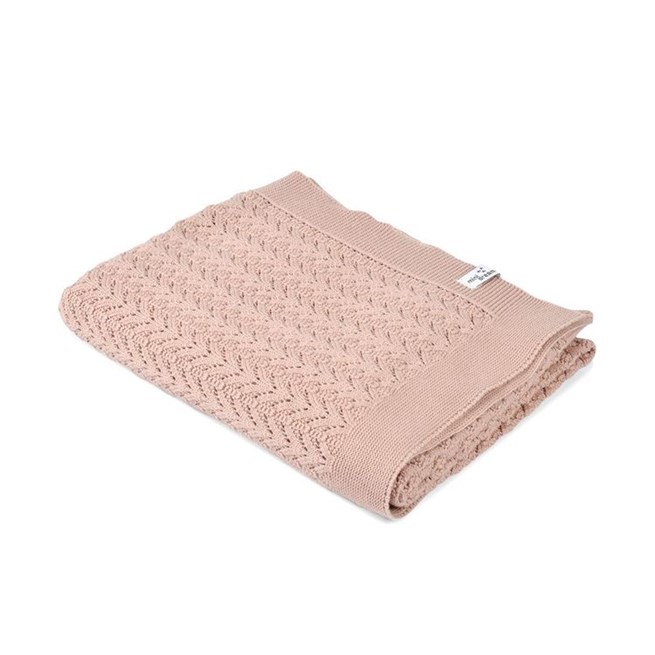 mini dreams lace blanket dusty pink