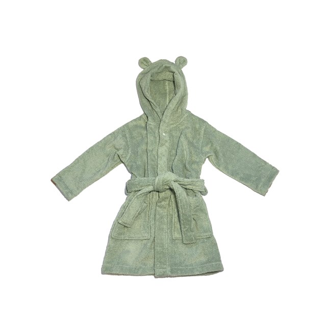 Mini dreams bath robe green 2-4 y