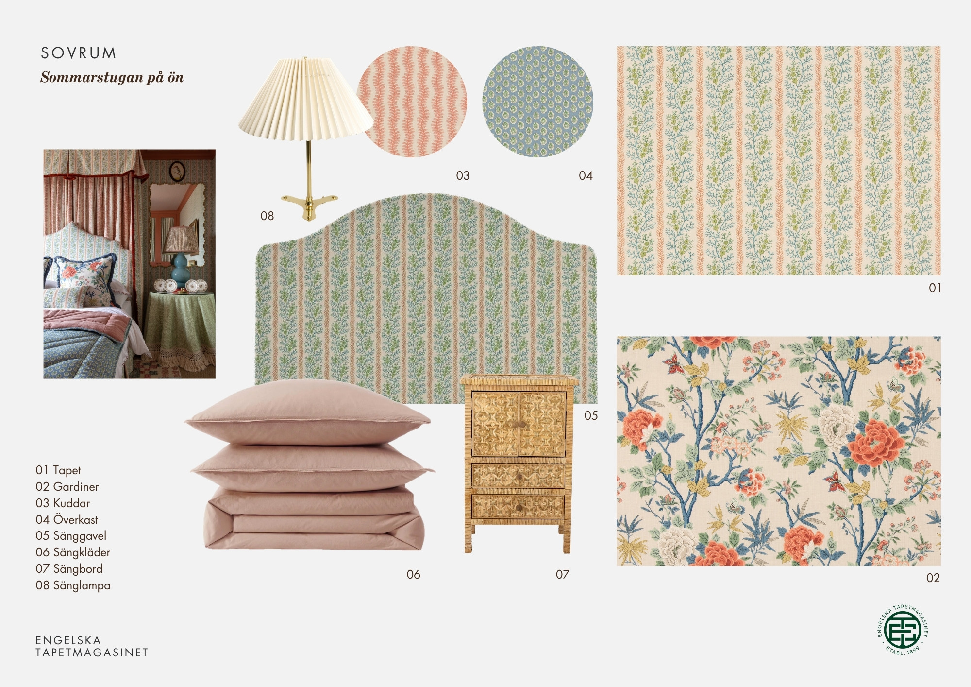 Inredningskonsultation moodboard inredare sommarstuga