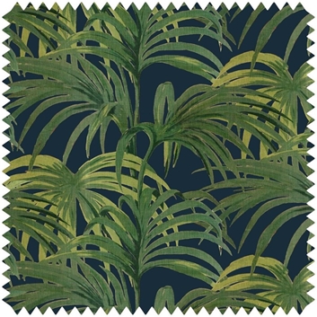 House of Hackney Palmeral Cotton Linen - Midnight & Green Tyg