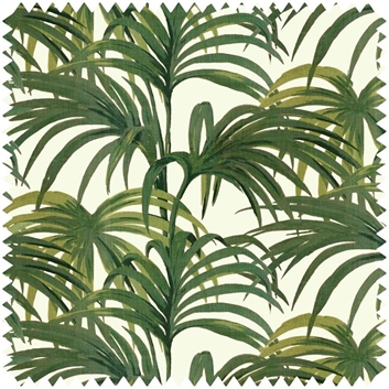 House of Hackney Palmeral Cotton Linen - Offwhite & Green Tyg