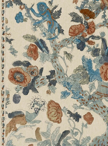 Lewis & Wood Wild Thing, Copper Cobalt Tyg