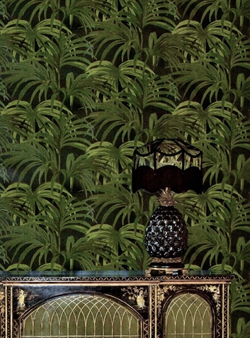 House of Hackney Palmeral, Midnight & Green Tapet