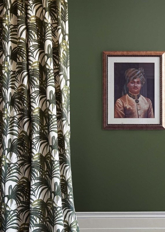 House of Hackney Palmeral Cotton Linen - Offwhite & Green Tyg