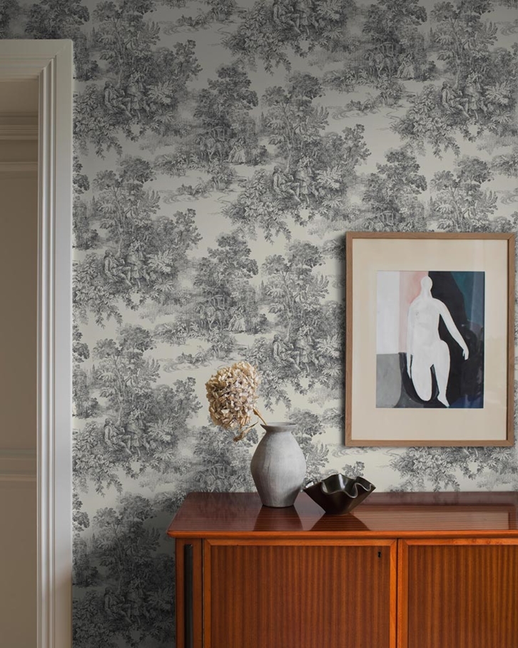 Boråstapeter Toile de Jouy Tapet