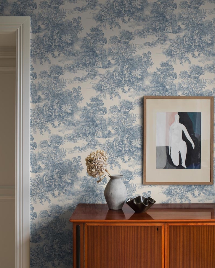 Boråstapeter Toile de Jouy Tapet