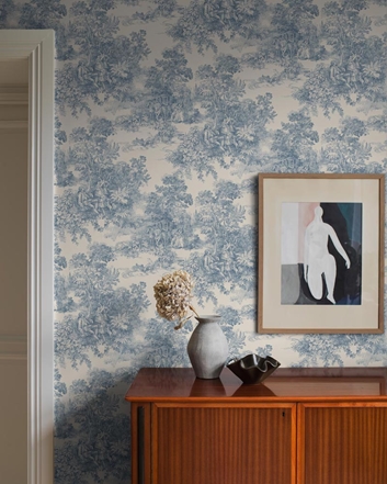 Boråstapeter Toile de Jouy Tapet