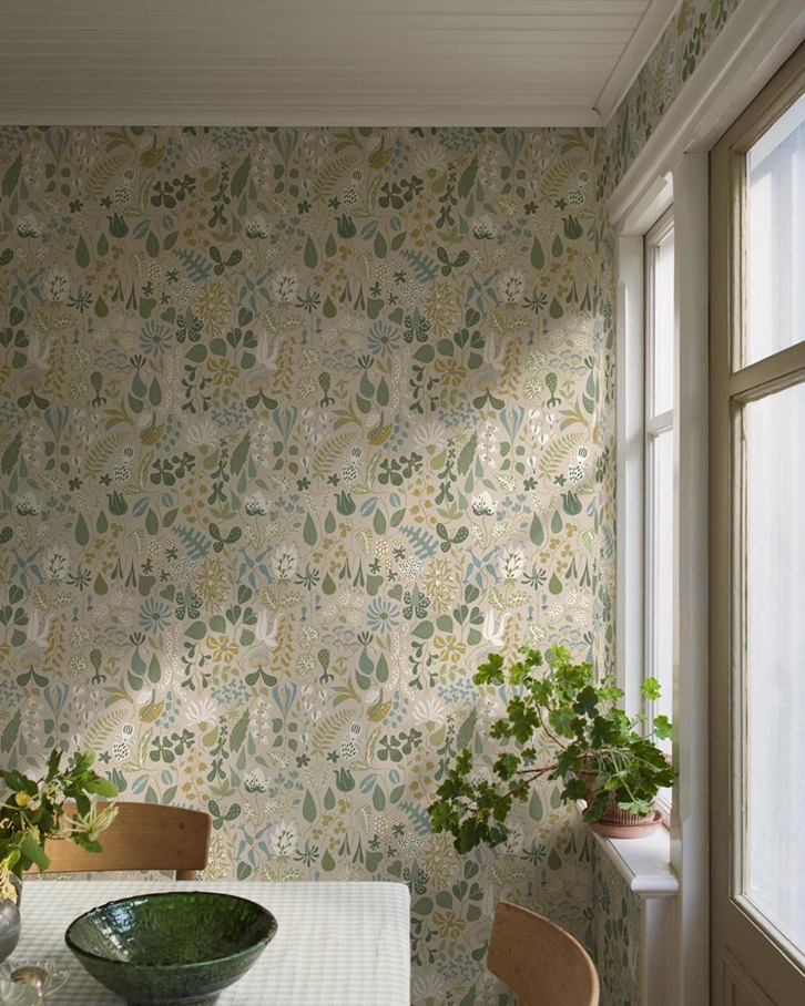 Boråstapeter Stig Lindberg Herbarium Tapet