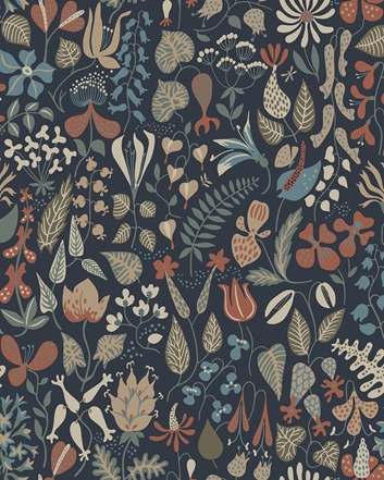 Boråstapeter Stig Lindberg Herbarium Tapet