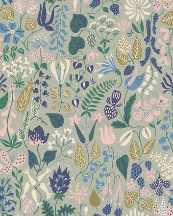 Boråstapeter Stig Lindberg Herbarium Tapet