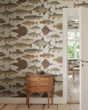 Sandberg Scandinavian Fishes Tapet