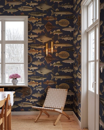 Sandberg Scandinavian Fishes Tapet