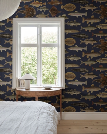 Sandberg Scandinavian Fishes Tapet