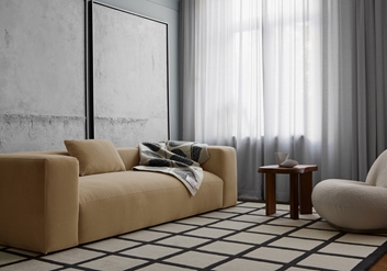 Layered Avenue Checked Bone White Matta